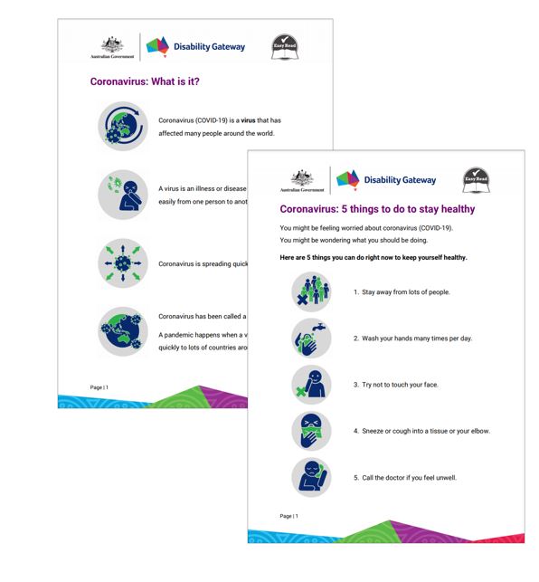 Disability Gateway coronavirus Easy Read resources