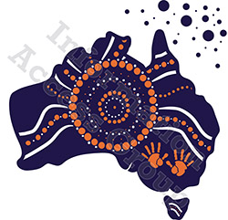 Illustrated design of Australia and the Torres Strait by artist Lani Balzan.