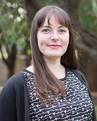 A headshot of Melanie Page. 